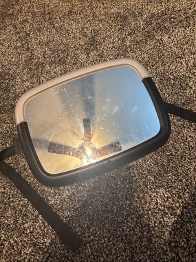 Kids Car Seat Mirror - Black and Cream